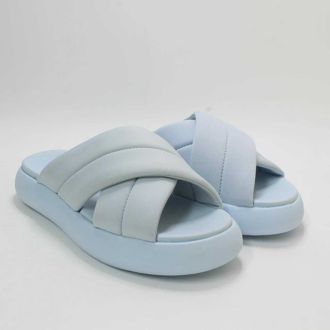 Womens Toms Mallow Crossover Slides Pastel Blue Uk Size 6