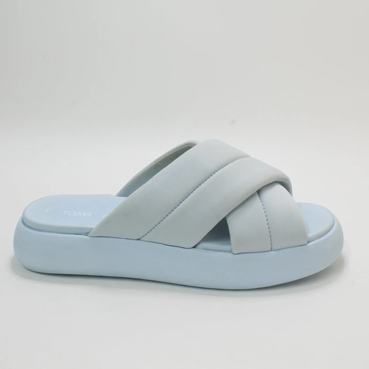 Womens Toms Mallow Crossover Slides Pastel Blue Uk Size 6